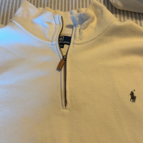 Mens Polo Ralph Lauren Cream Quarter-Zip Estate Rib Pullover 3XB 3XL XXXL - Picture 2 of 4